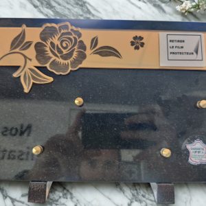 Plaque Funéraire personnalisable - Fleurs