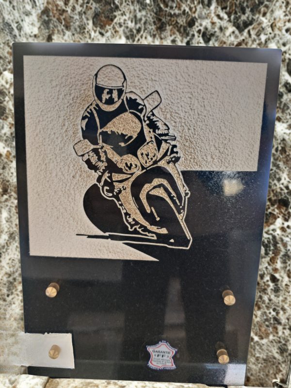 Plaque Funéraire personnalisable moto – Hommage au Motard Disparu
